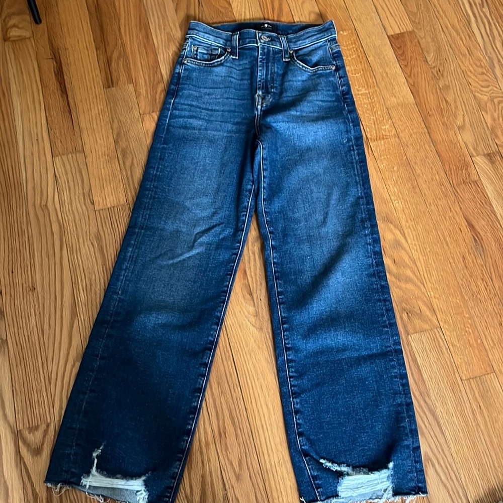 For all mankind crop flare jeans